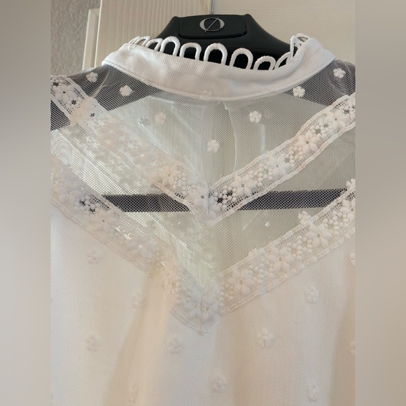 Two Sisters Label White Bridal Shower Dress Lace - Picture 13 of 16